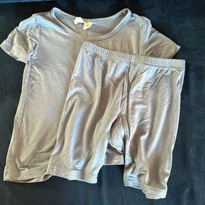 Kyte Baby Short Sleeve Bamboo Pajamas 4T Fog Color